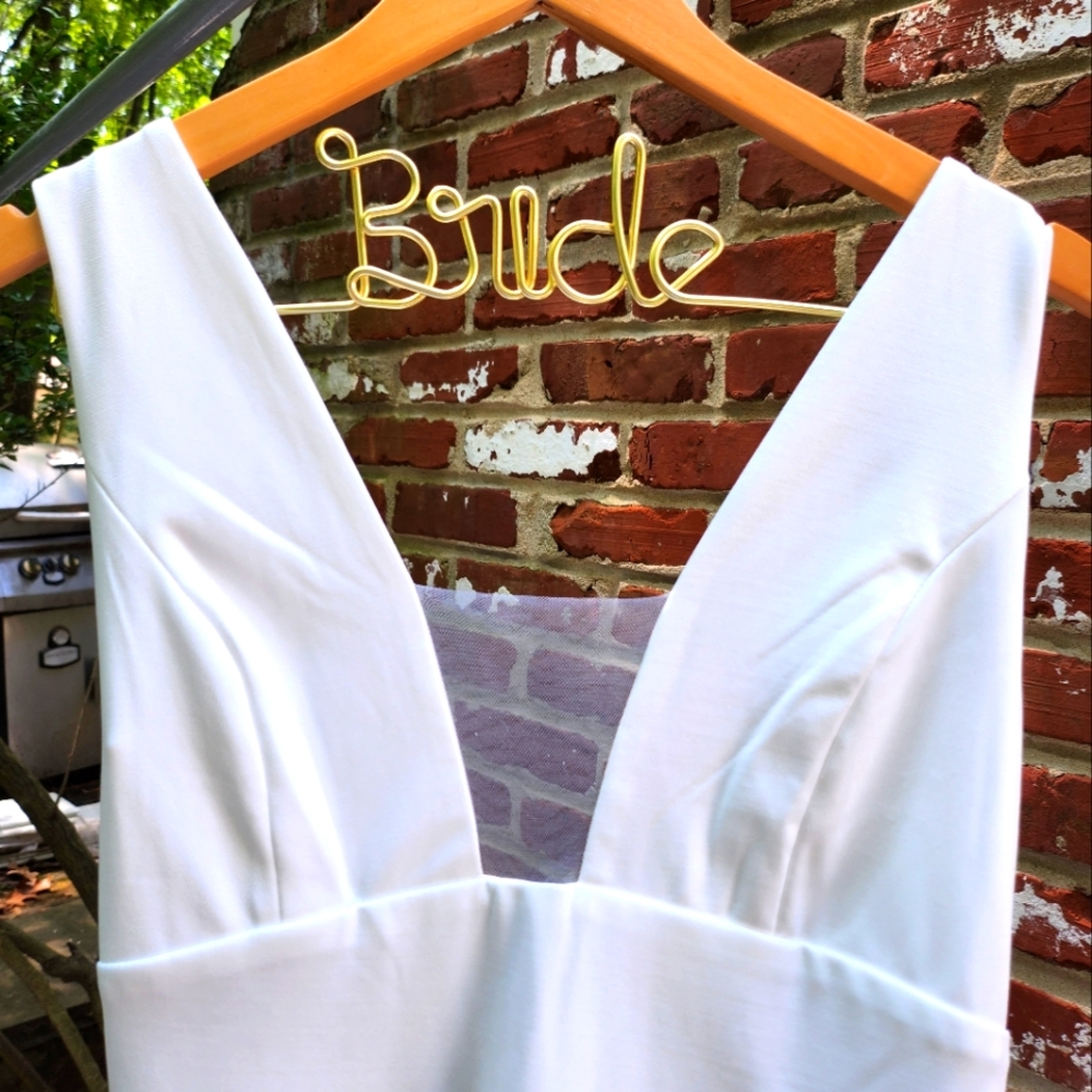 Modern sophisticated wedding gown.